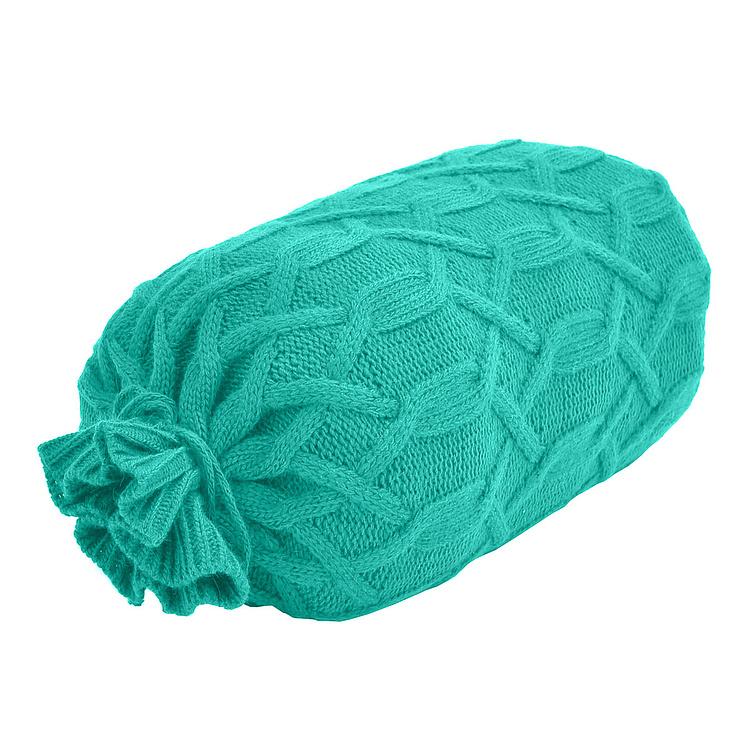 Зелёный шерстяной плед Вермонт в вязаном тубусе, 130x180 см Vermont Plaid Dark Green 130x180 cm