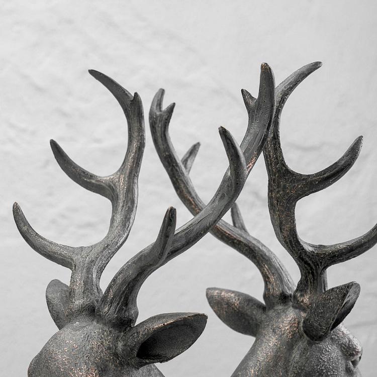 Набор из двух держателей для книг Олени  Bookend Deer Heads Big Antlers