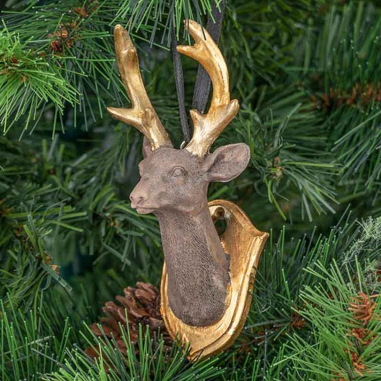 Deer Bust Grey 15 cm