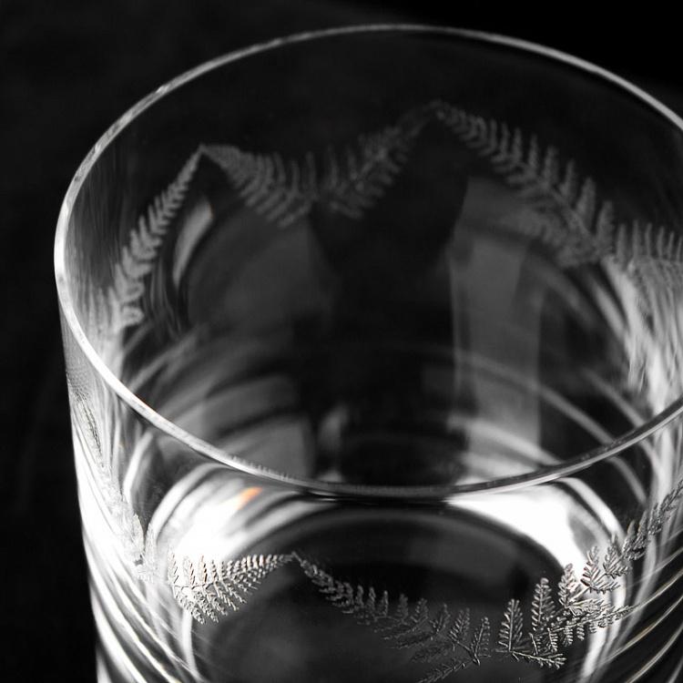 Стакан для виски с узором Папоротник Fern Engraved Whisky Glass
