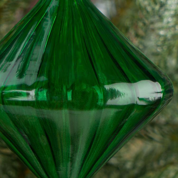 Ёлочная игрушка Зелёная юла Spinning Top Green 9,5 cm