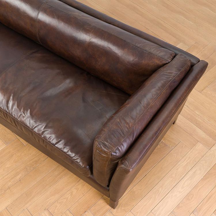 Трёхместный диван Томми, красно-коричневые ножки Tommy 3 Seater, Red Brown Wood D