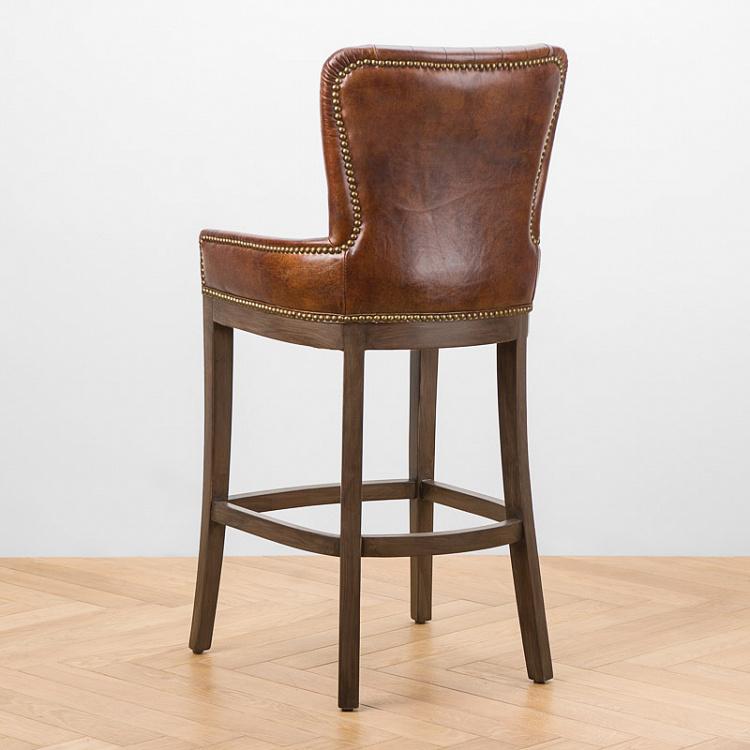 Барный стул Коктейль, коричневые ножки Cocktail Barstool, Rustic Brown Oak PF