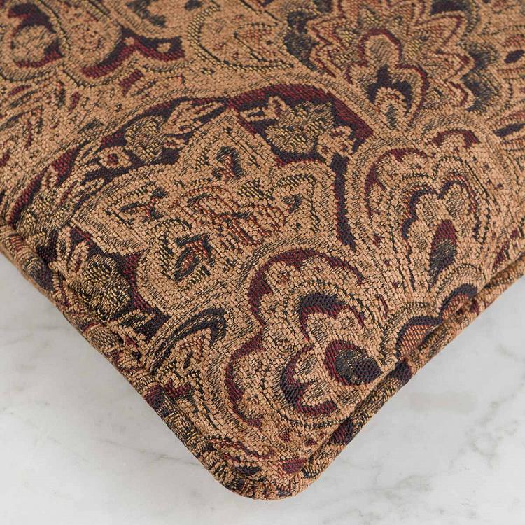 Декоративная подушка из коричневого жаккарда Cushion Burnt Ochre Jacquard