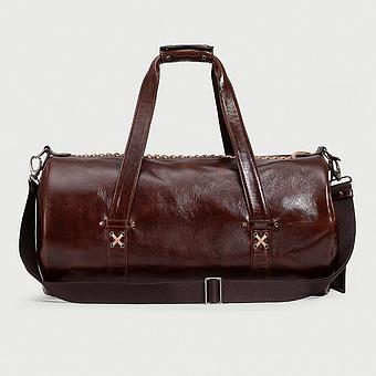 Спортивная сумка Sport Bag Model 38 натуральная кожа Vintage Cherry - ракурс 3