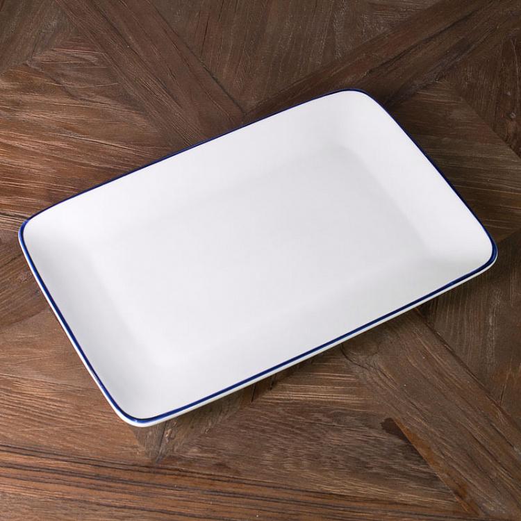 Прямоугольная тарелка Синяя полоска Filo Blue Rectangle Platter