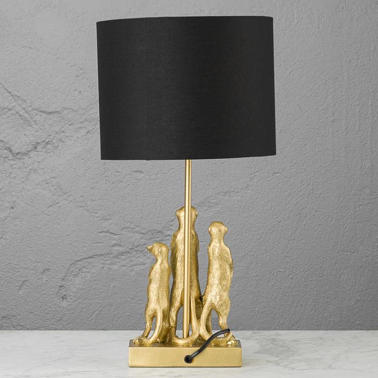 Настольная лампа Золотые сурикаты Table Lamp Golden Meerkats
