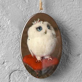 Wooden Pendant With Owl 20 cm discount1