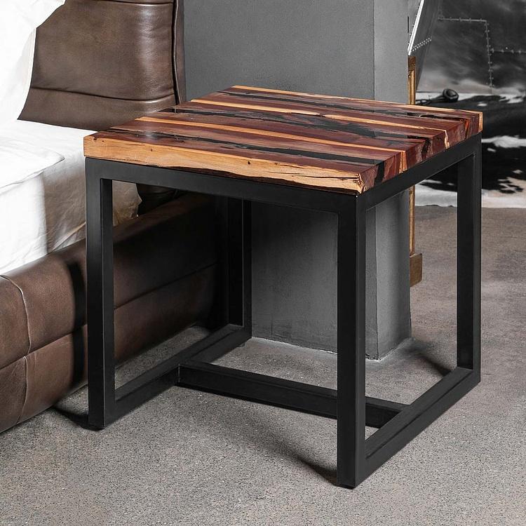 Прикроватный столик Трапт, матовые чёрные ножки Trapt Side Table, Matt Black
