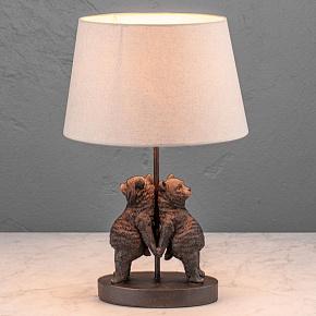 2 Bears Back Lamp With Shade