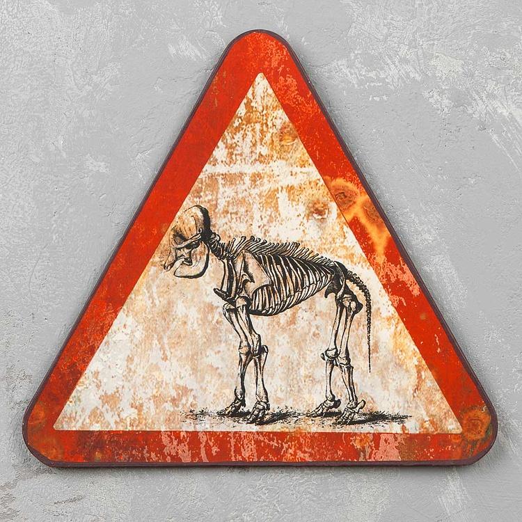 Металлическая табличка Скелет животного Sign Animal Skeleton