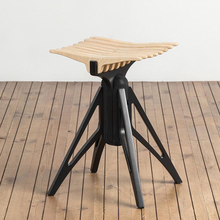 Бежевый табурет Черепаха Turtle Stool Natural/Black