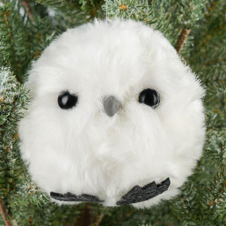Ёлочная игрушка Круглая сова с открытыми глазами Round Owl With Open Eyes 10 cm