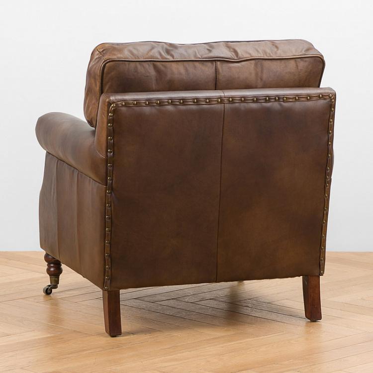 Кресло Джон, красно-коричневые ножки John Armchair, Red Brown Wood D