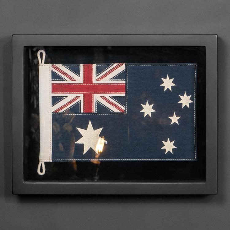 Флаг Австралии за стеклом в раме, мини Shadow Box Flag Australia Mini