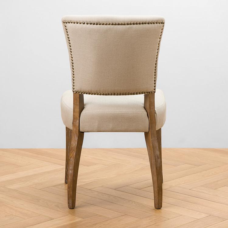 Стул Мами с заклёпками, песочные ножки Mami Dining Chair With Studs, Oak Sandwashed