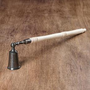 Candle Snuffer Old Light Wood And Metal