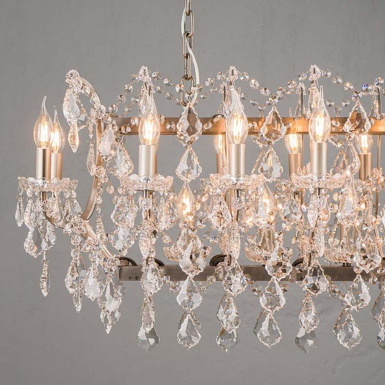 Прямоугольная Хрустальная люстра, L Crystal Rectangle Chandelier Large