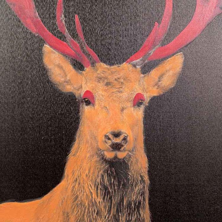 Картина акрилом Цветной олень № 9 Deer Pop Art Toile Color 9