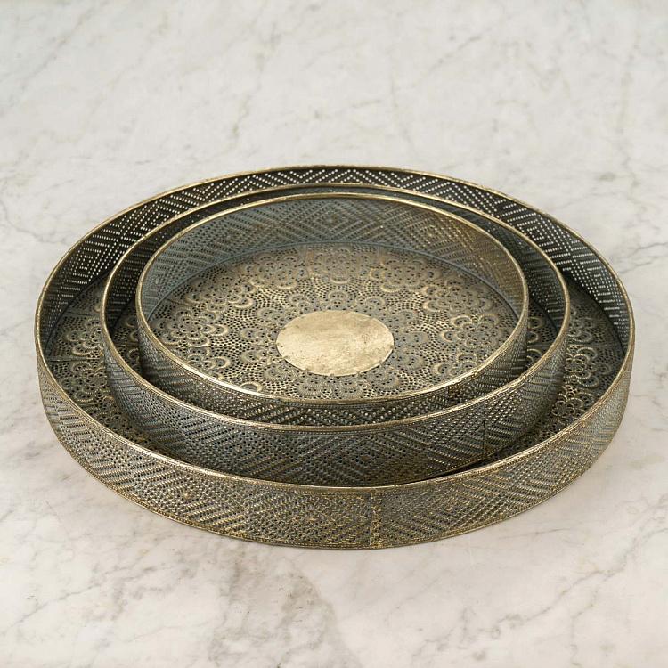 Металлический поднос, S Tray Metal Gold Small