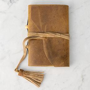 Leather Notebook With Strap Small