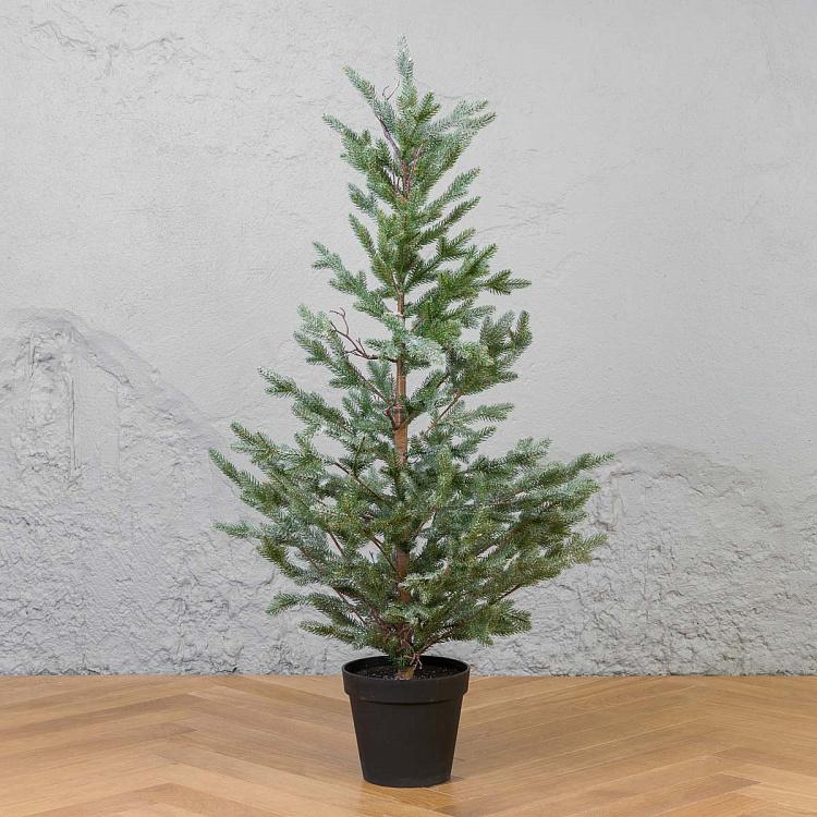 Искусственная заснеженная новогодняя ёлка в кашпо, 125 см Frost-Covered Christmas Tree In Pot 125 cm