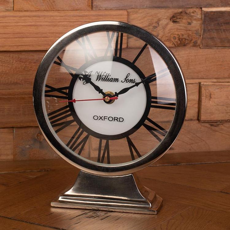 Настольные часы Оксфорд Clock Aluminium Nickel
