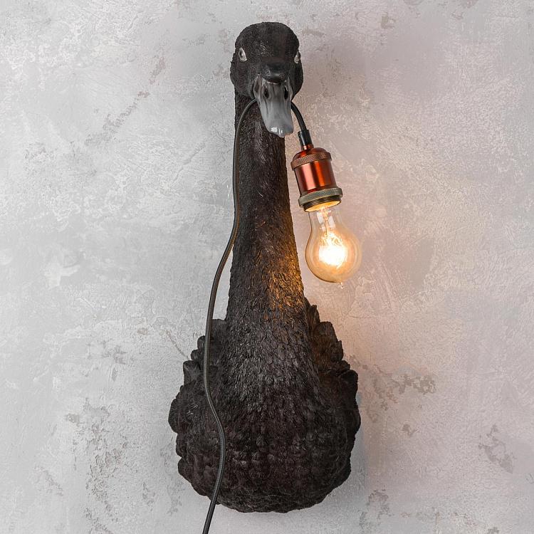 Бра Чёрный лебедь Петра Wall Lamp Petra Black