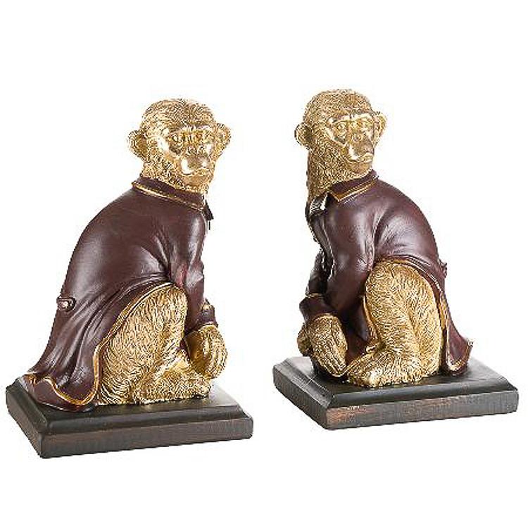 Набор из двух держателей для книг Обезьяны Bookend Monkeys