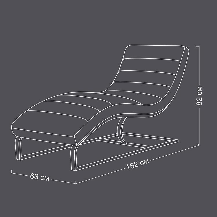 Шезлонг Toledo Lounge Chair RM натуральная кожа Antique Master - ракурс 7
