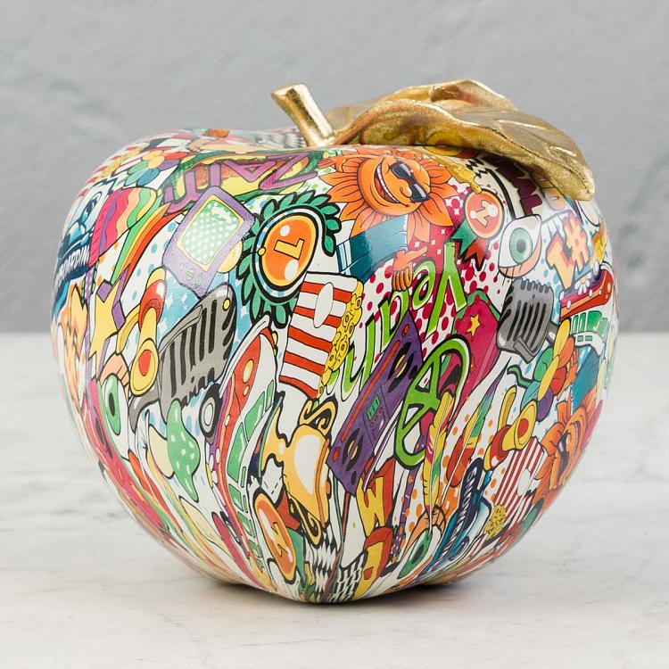 Копилка Яблоко в стиле граффити Graffiti Painted Apple Money Bank