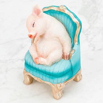 Статуэтка Pig On Armchair - ракурс 4