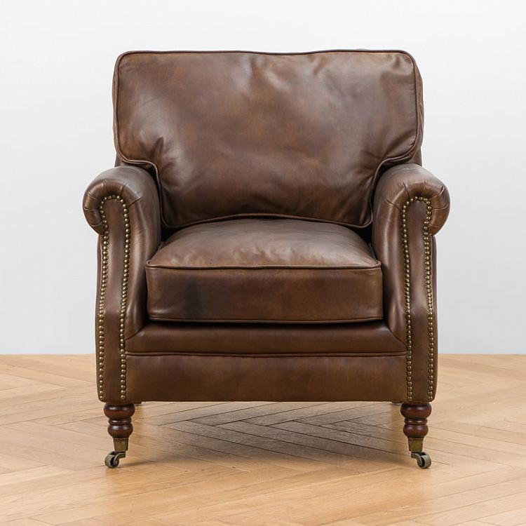 Кресло Джон, красно-коричневые ножки John Armchair, Red Brown Wood D