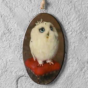 Wooden Pendant With Owl 20 cm discount2