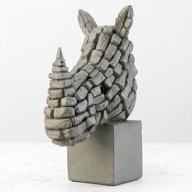 Rhinoceros Cracked Earth Effect Bust