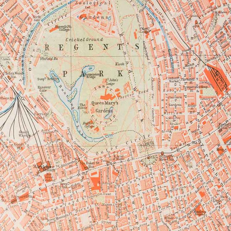 Картина-принт Карта Лондона, S Map London Small