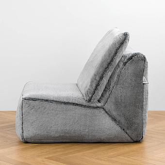 Кресло Lomfy Chair искусственный мех Grizzly Grey - ракурс 3