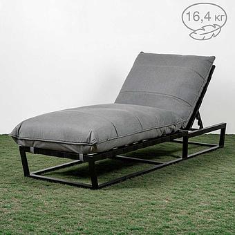 Садовый шезлонг-лежак Reef Lounger, Black акриловая ткань Flanelle