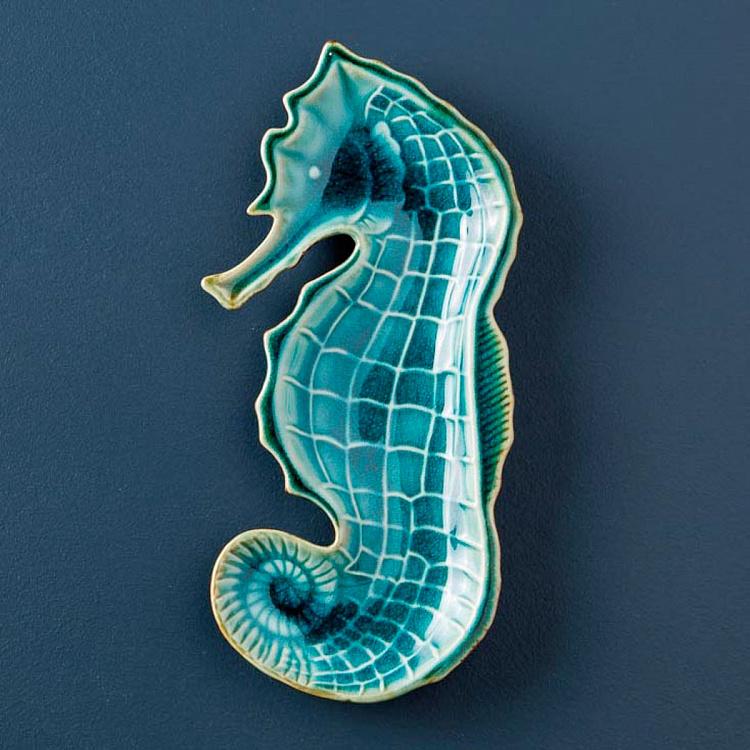 Aqua Seahorse Dish Medium