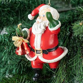 Red Santa With Bell 15 cm