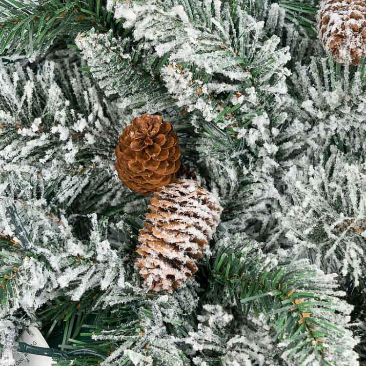Новогоднее украшение с подсветкой Снег на ёлке, S 35 Led Light Flock Pine Snowflake Battery Operated 66 cm
