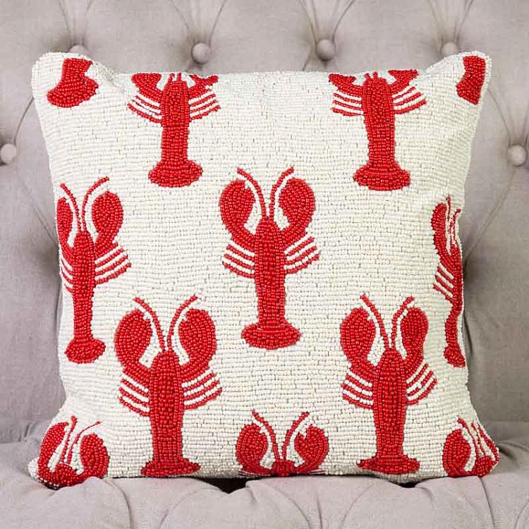 Glass Beaded Cushion Lobsters