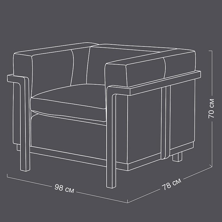 Кресло F284 Cobblewood 1 Seater With Reverse Stitch натуральная кожа Cheyenne - ракурс 9