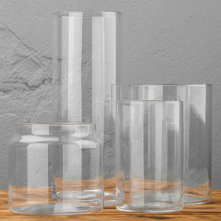 Цилиндрическая ваза, L Cylindrical Glass Jar Large