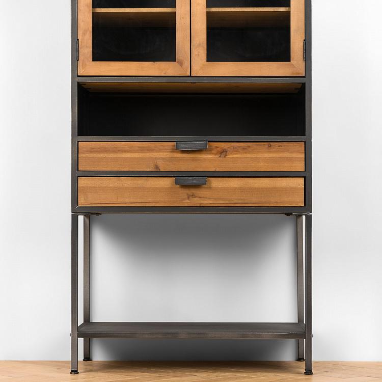 Сервант из сосны и железа Pine And Iron Cabinet