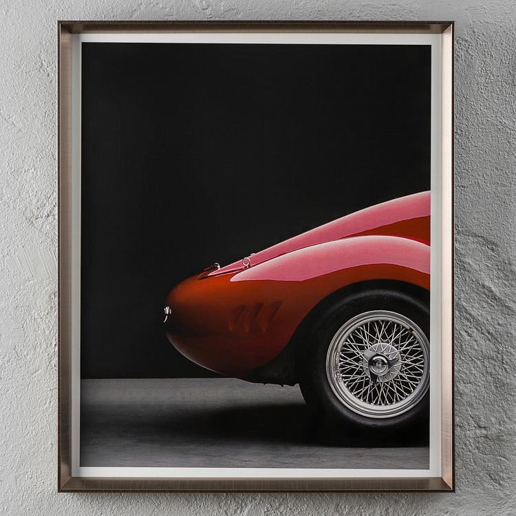 Модульный фото-принт в деревянной раме Мазерати 250С Фантуцци Set Of 3 Maserati 250S Fantuzzi, Pewter Frame