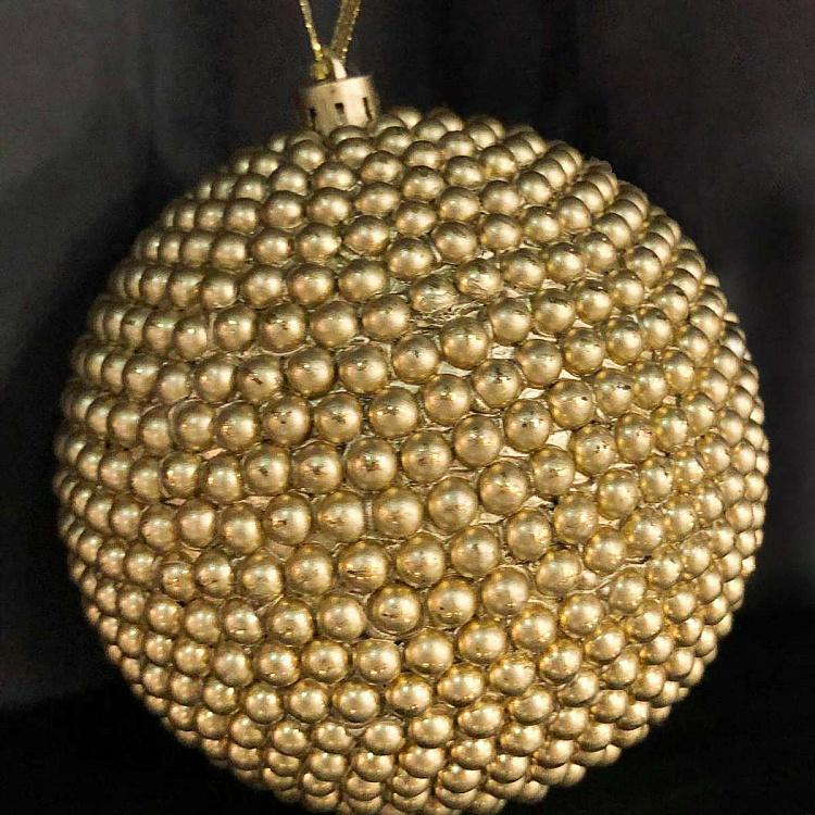 Ёлочная игрушка Шар с полубусинами Half Beads Ball 11 cm