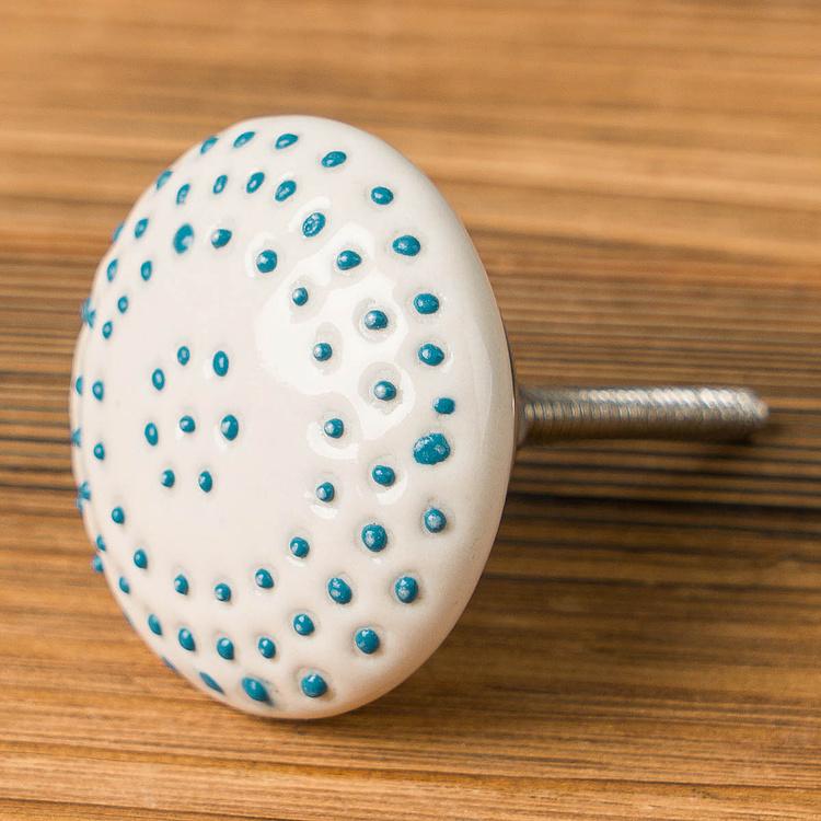 Мебельная ручка с Голубыми точками Blue Dots Knob