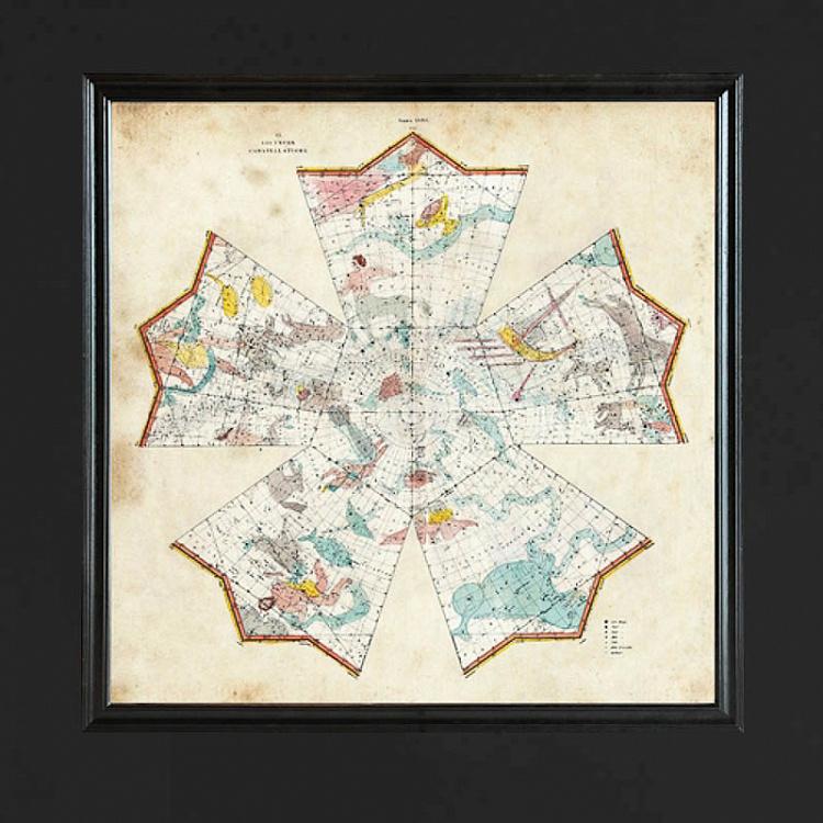 Картина-принт Карта неба, естественный фон Celestial, Nature