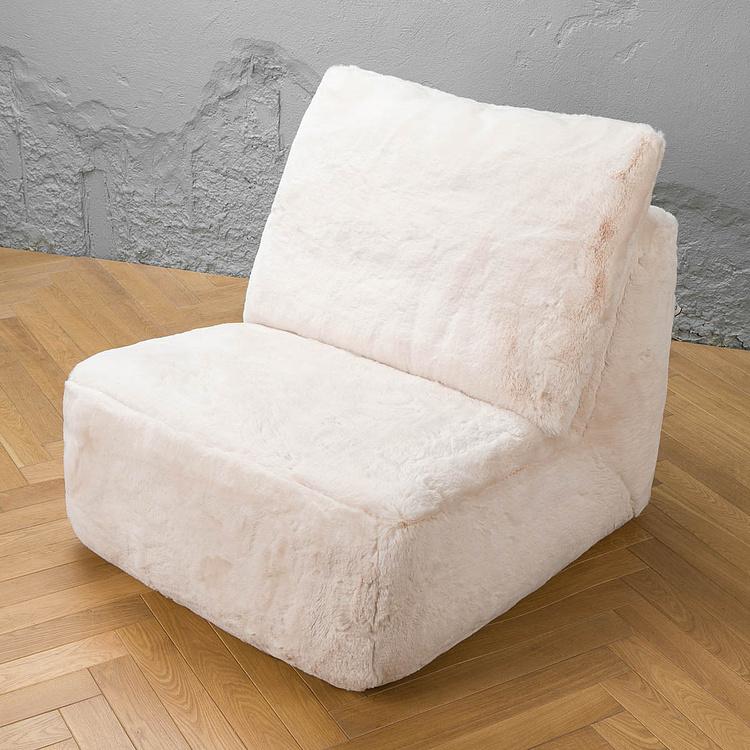 Кресло Lomfy Chair искусственный мех Big Bear Cream - ракурс 5